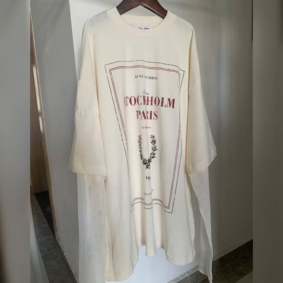 ACNE STUDIOS Layered Print T-Shirt - Picture 1 of 10